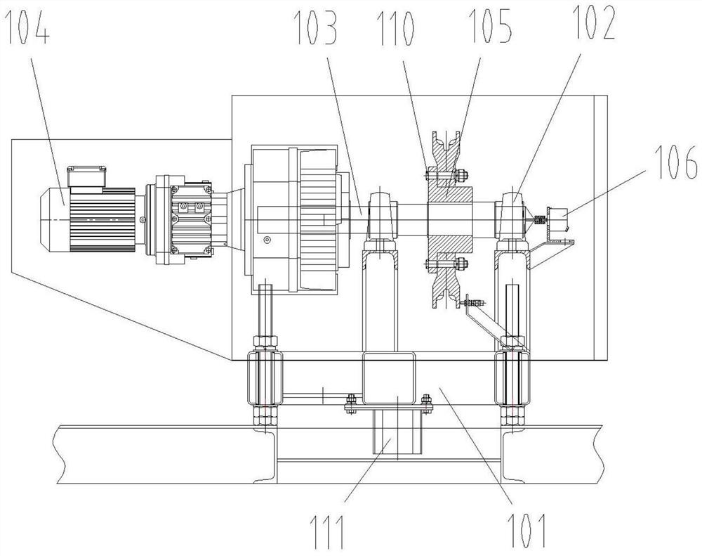 Turning plate type monorail mud scraper