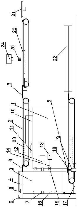 Magnetic core conveying and turnover device and magnetic core arrangement machine provided with device