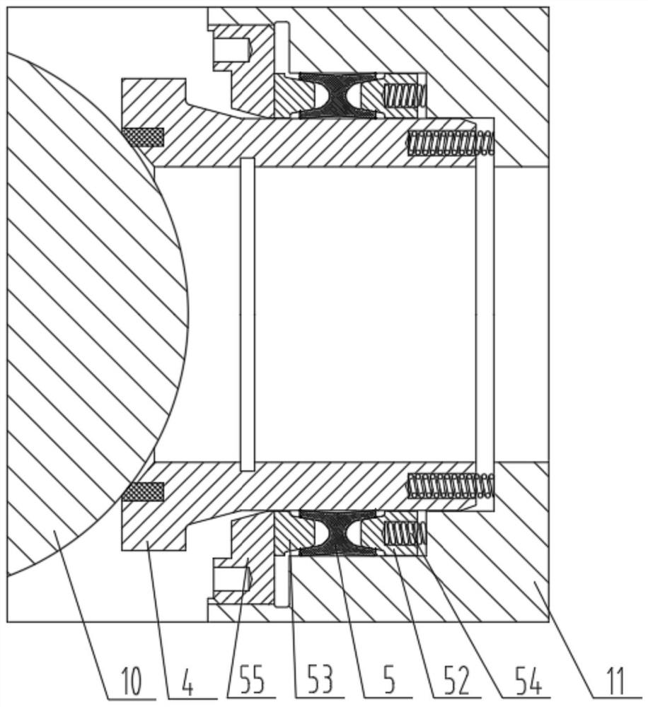 Bidirectional wedge-shaped sealing structure and low-temperature fixed ball valve with the same