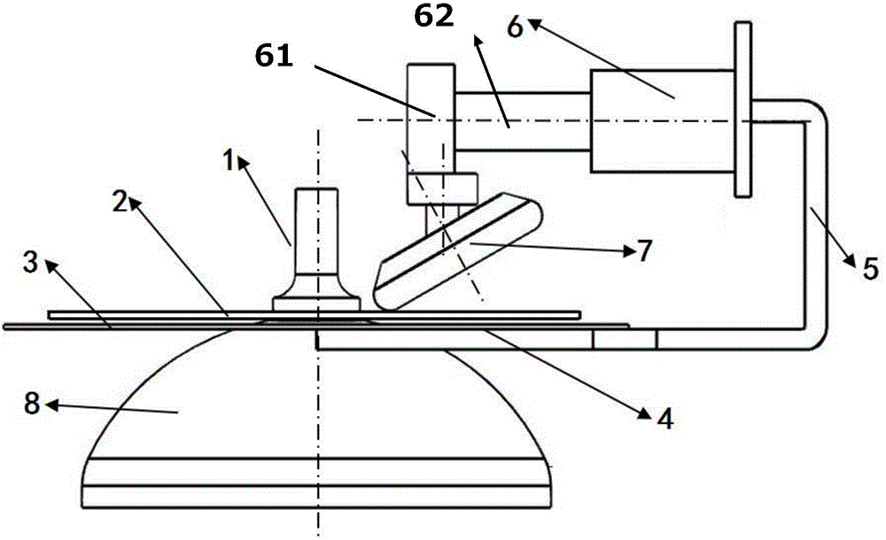 Forming device and method for end socket with baffle