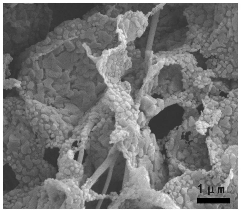 A kind of composite nanocatalyst of mxene and transition metal sulfide based on fiber skeleton and preparation method thereof