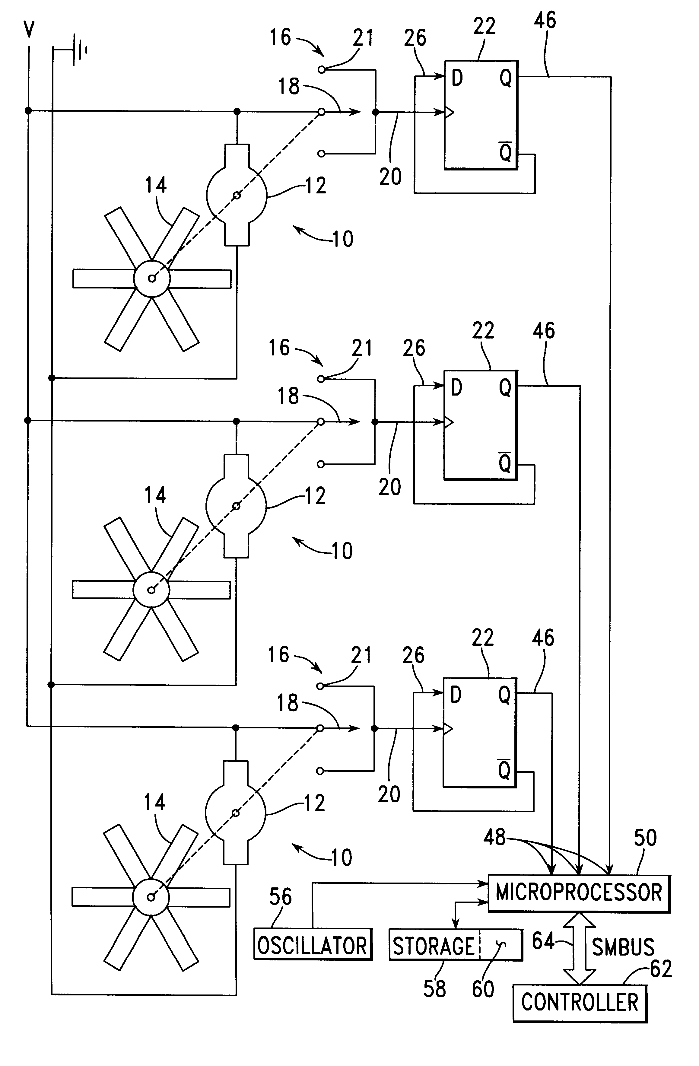 Apparatus and method for monitoring fan speeds within a computing system