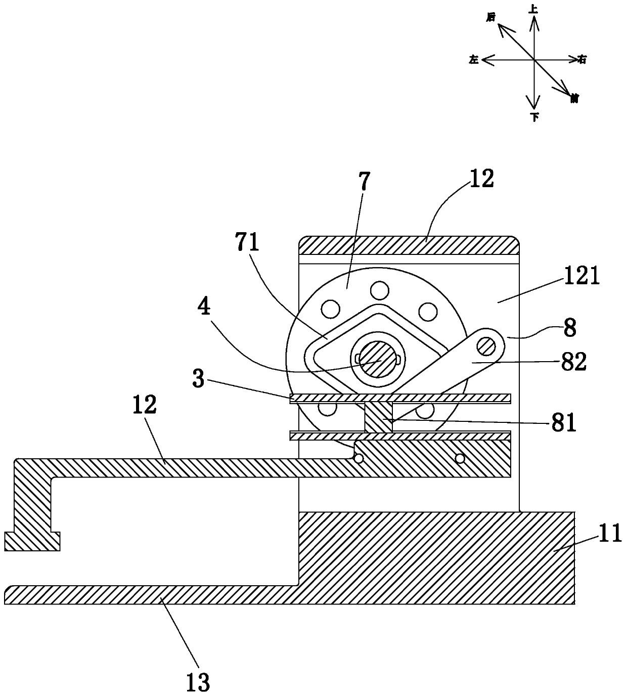 Teaching tool for displaying combination of cam sliding grooves