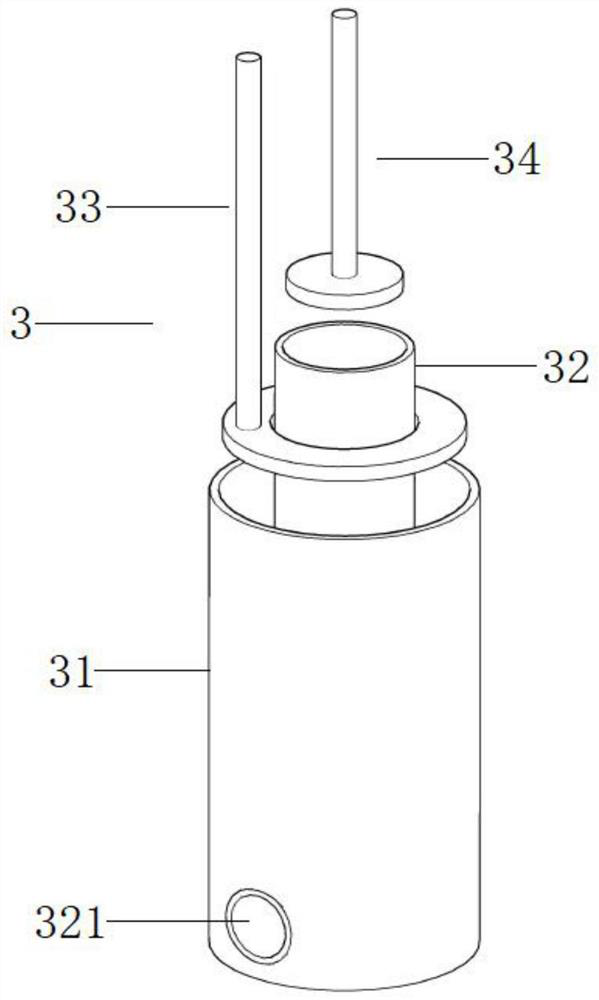 Bone cement block combined with bone cement with different parameters, and injection device of bone cement block