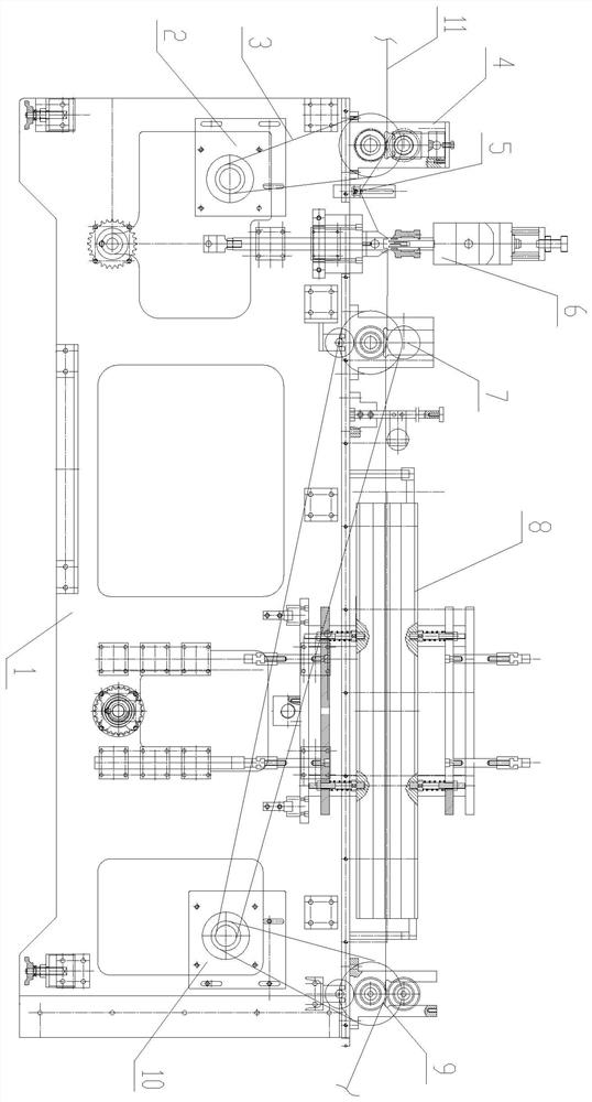 Tension regulating device for processing drawstring bag