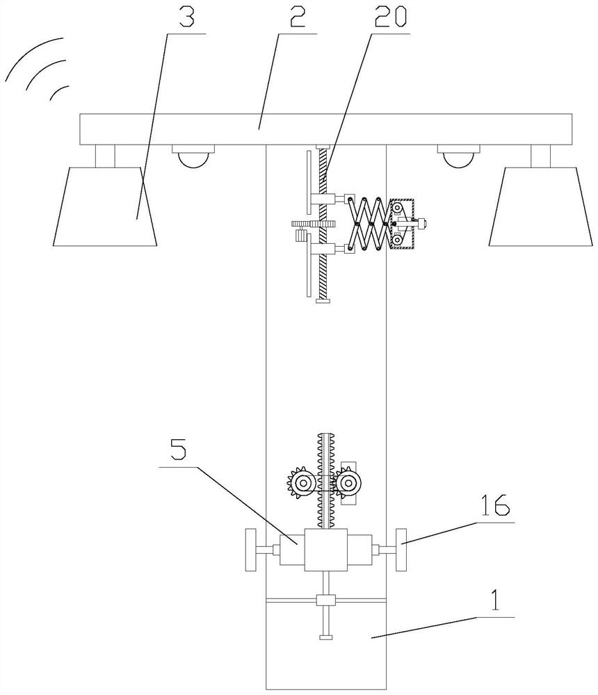 An outdoor lighting device with anti-icicle and pillar protection functions