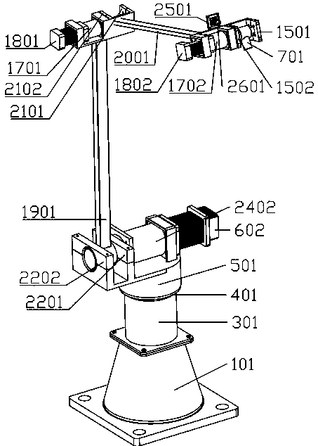 Auxiliary mechanical arm for thermal-sensitive moxibustion