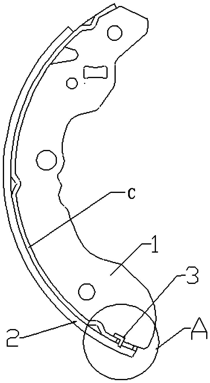 Brake shoe assembly with wireless alarm function