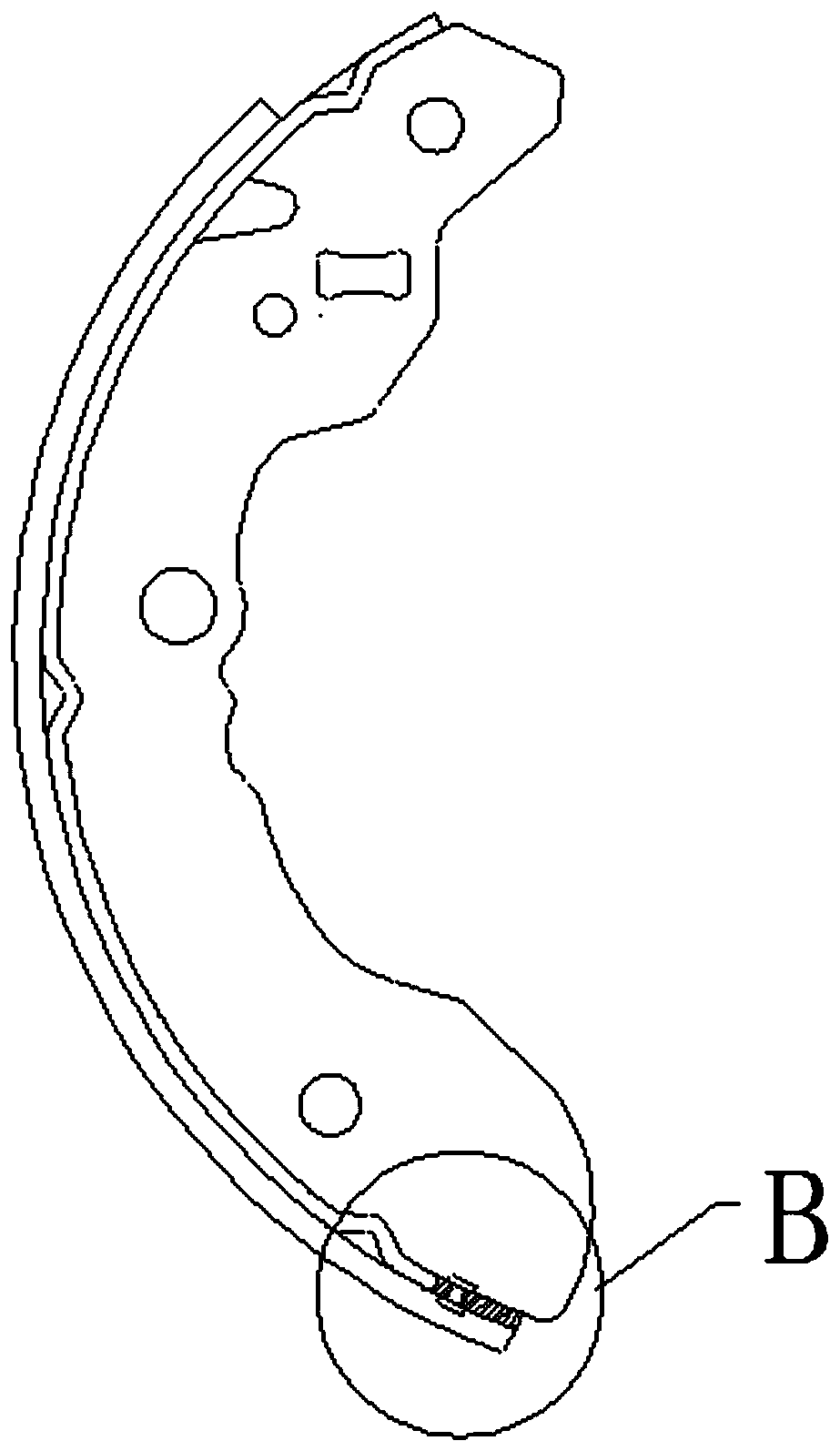 Brake shoe assembly with wireless alarm function