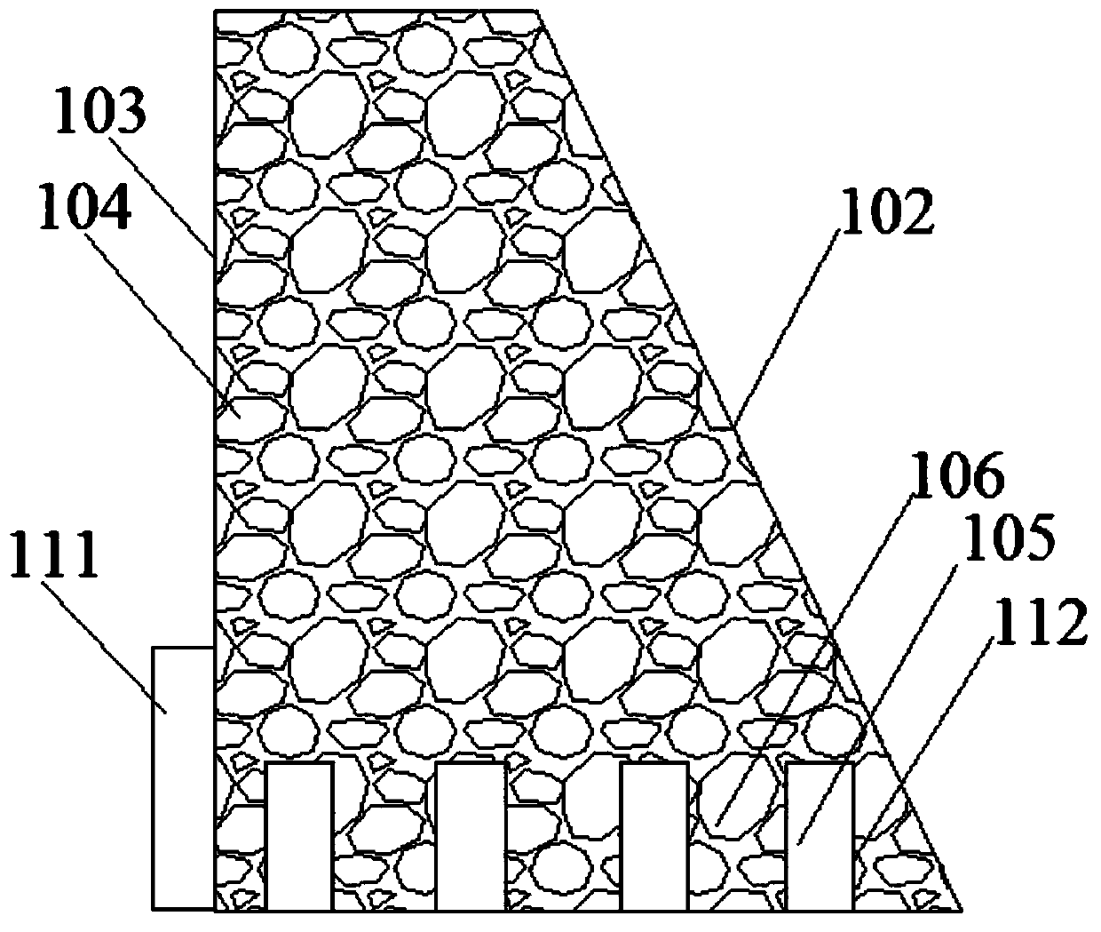 Shallow and narrow riverway ecological management system based on artificial ecological island and construction method thereof