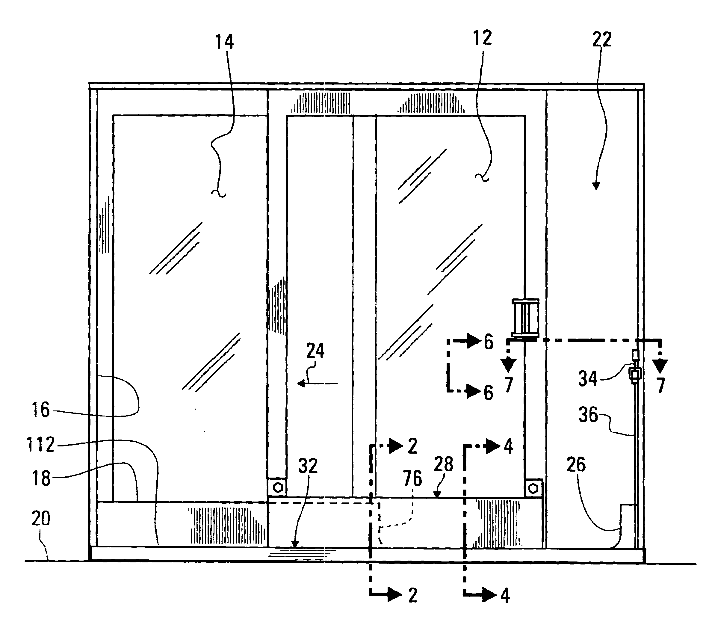 Apparatus moving with a sliding door to provide an unobstructed passageway and to seal a notch within a watertight barrier