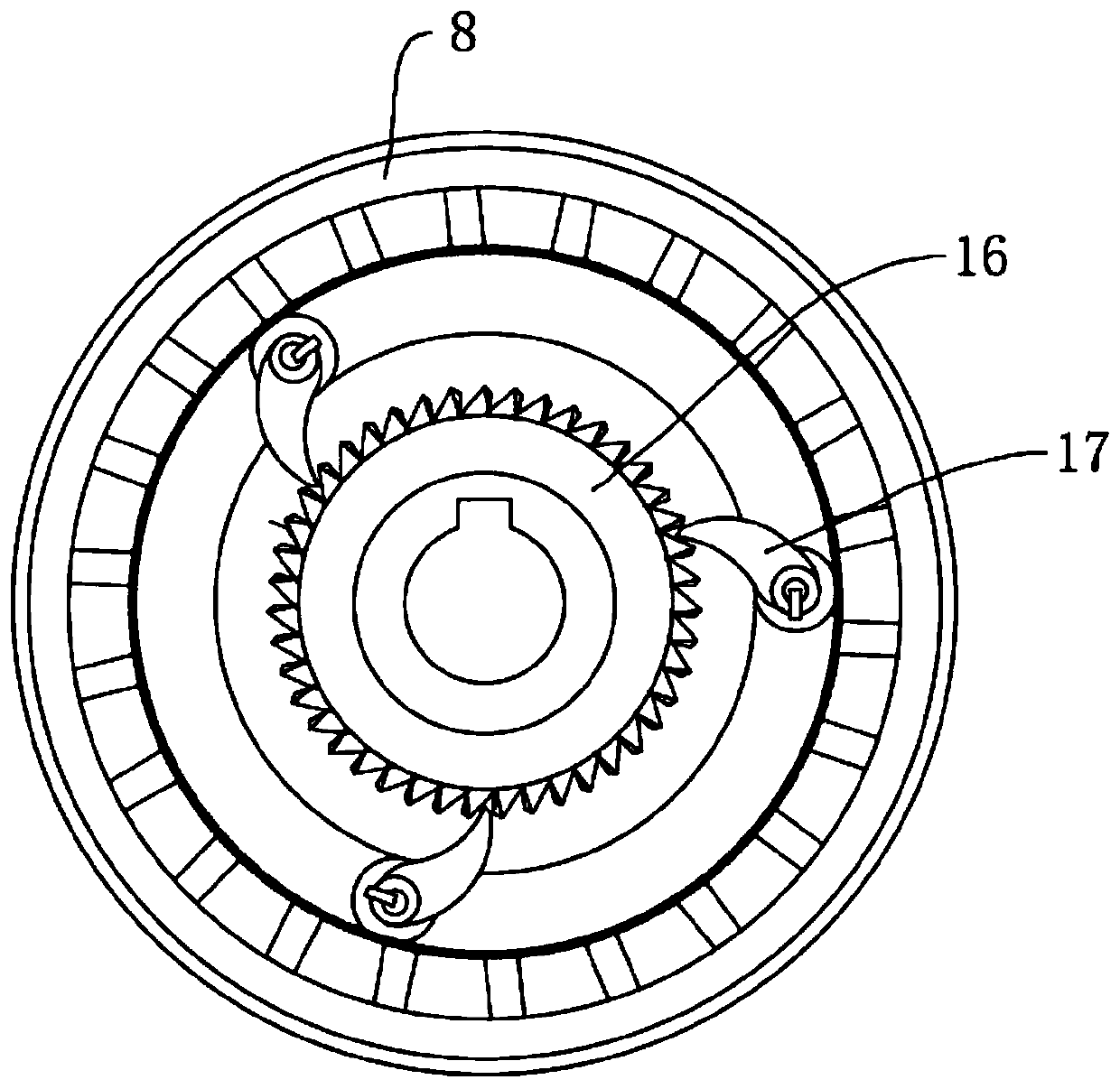 Automatic rotary tool rest structure for numerically controlled lathe