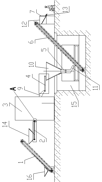 Automatic crushing system of super-hard material compound blocks