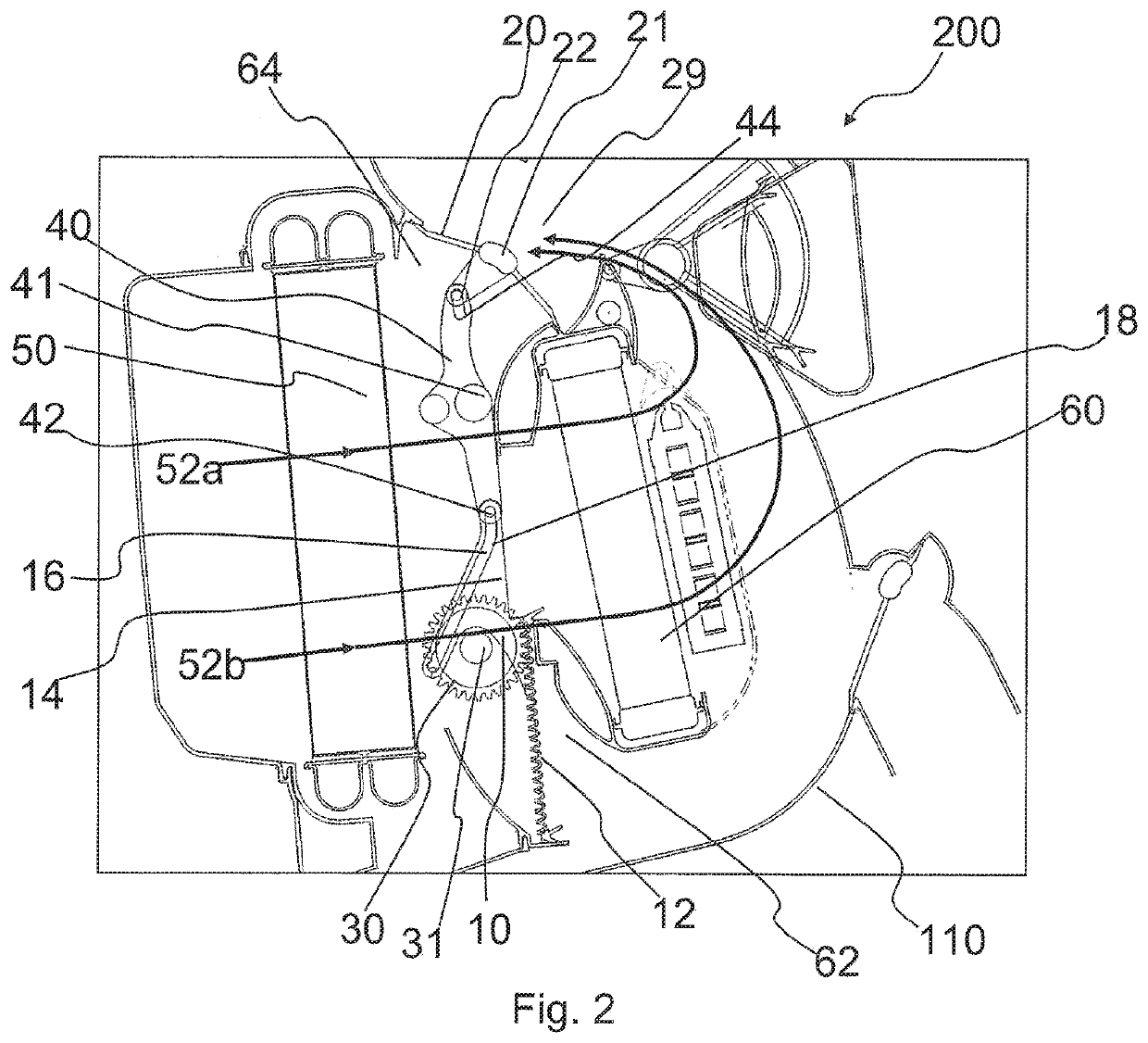 System for controlling movements of doors of a heating ventilation and air-conditioning module