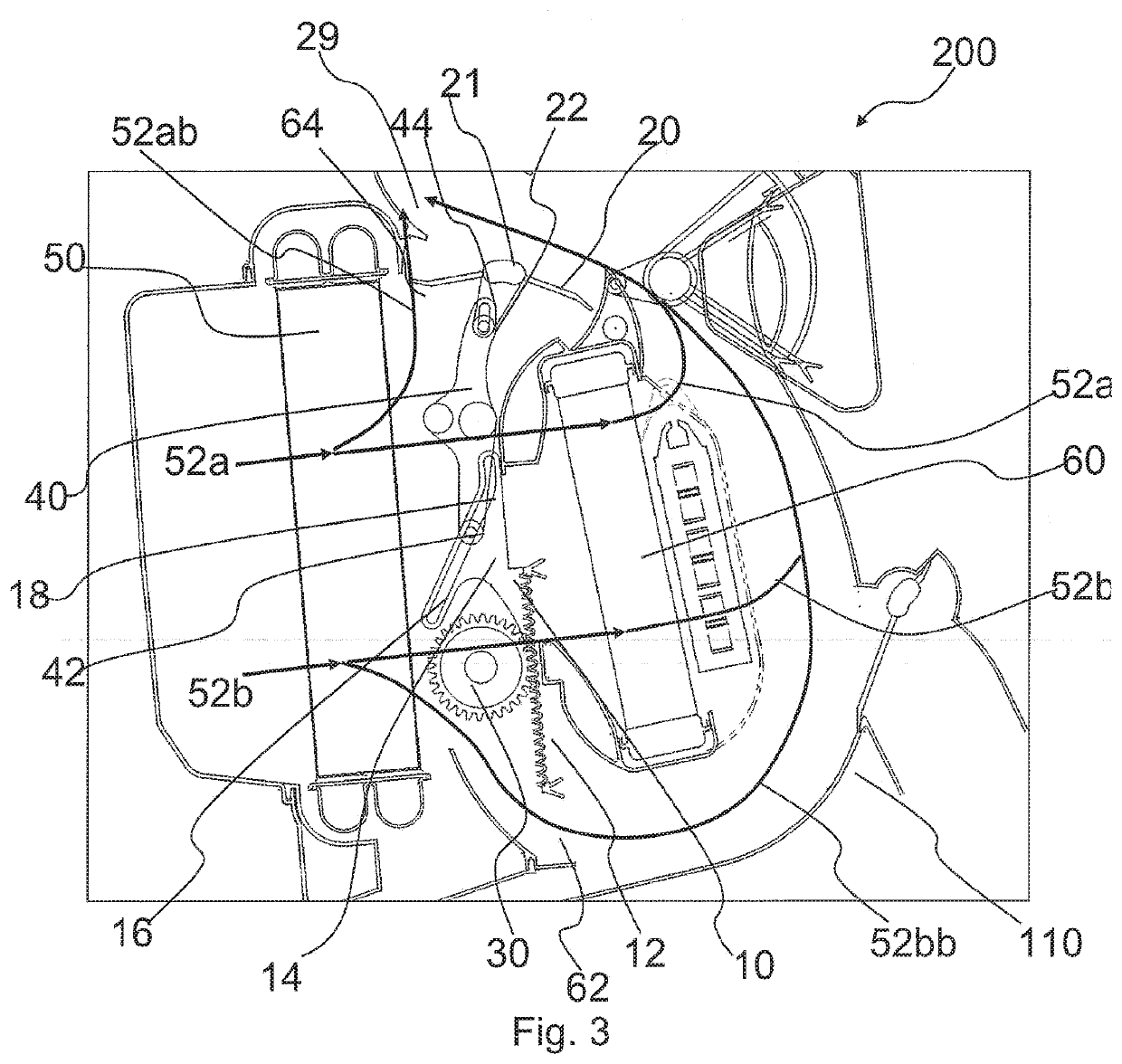 System for controlling movements of doors of a heating ventilation and air-conditioning module