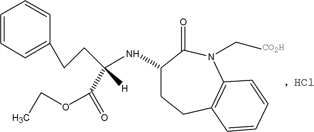 Amlodipine/benazepril medicament composition liposome solid preparation