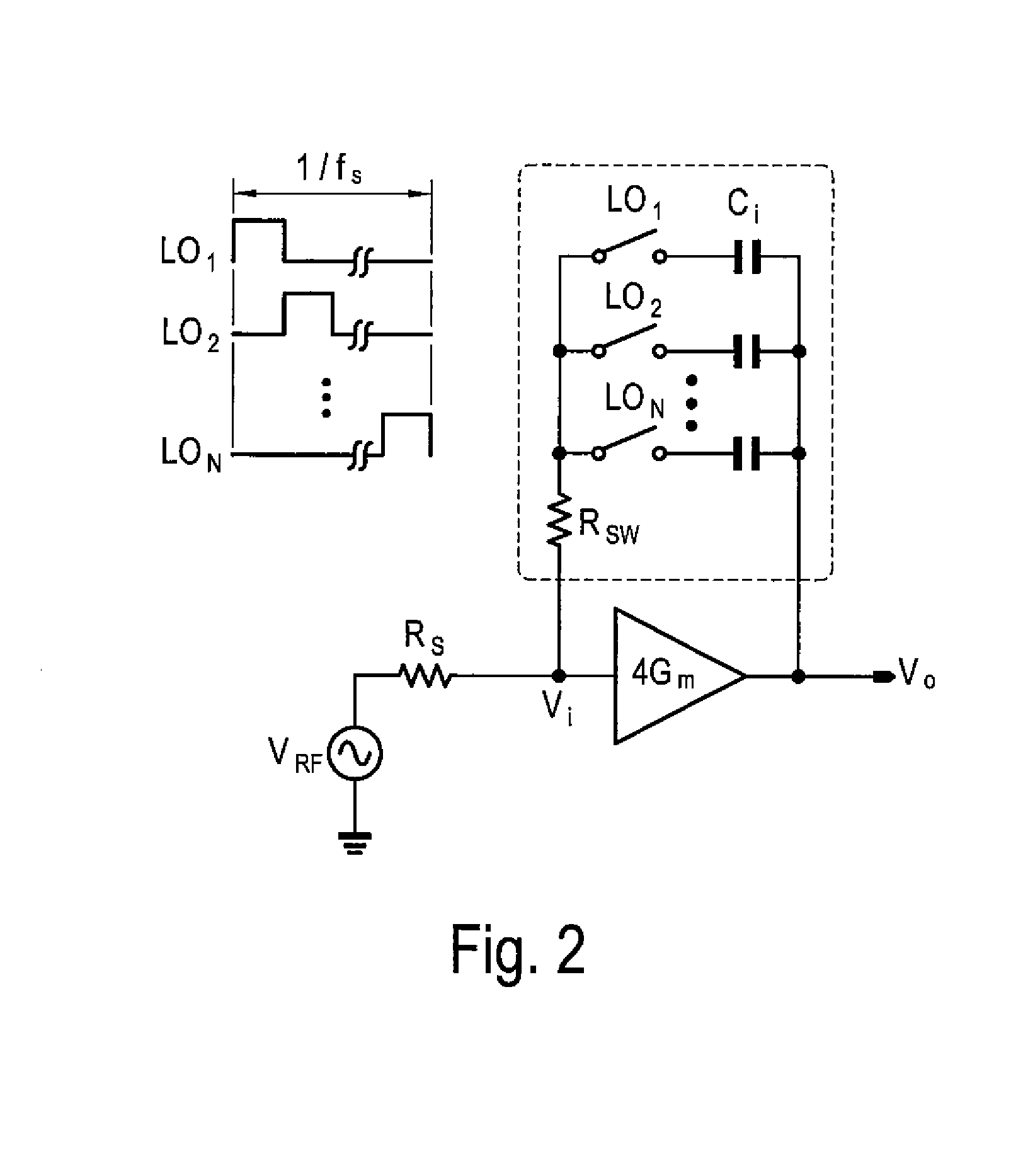 Radio-frequency-to-baseband function-reuse receiver with shared amplifiers for common-mode and differential-mode amplification