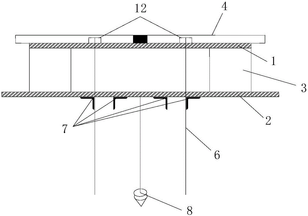 Foundation bolt embedding construction die and foundation bolt adjusting construction method