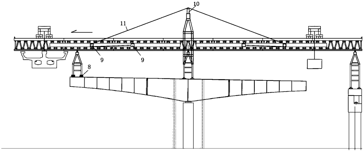 Dead-load control device and method for bridge erection machine