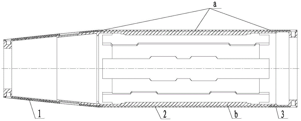 Segmented molding method of thermal protection layer of combined cabin