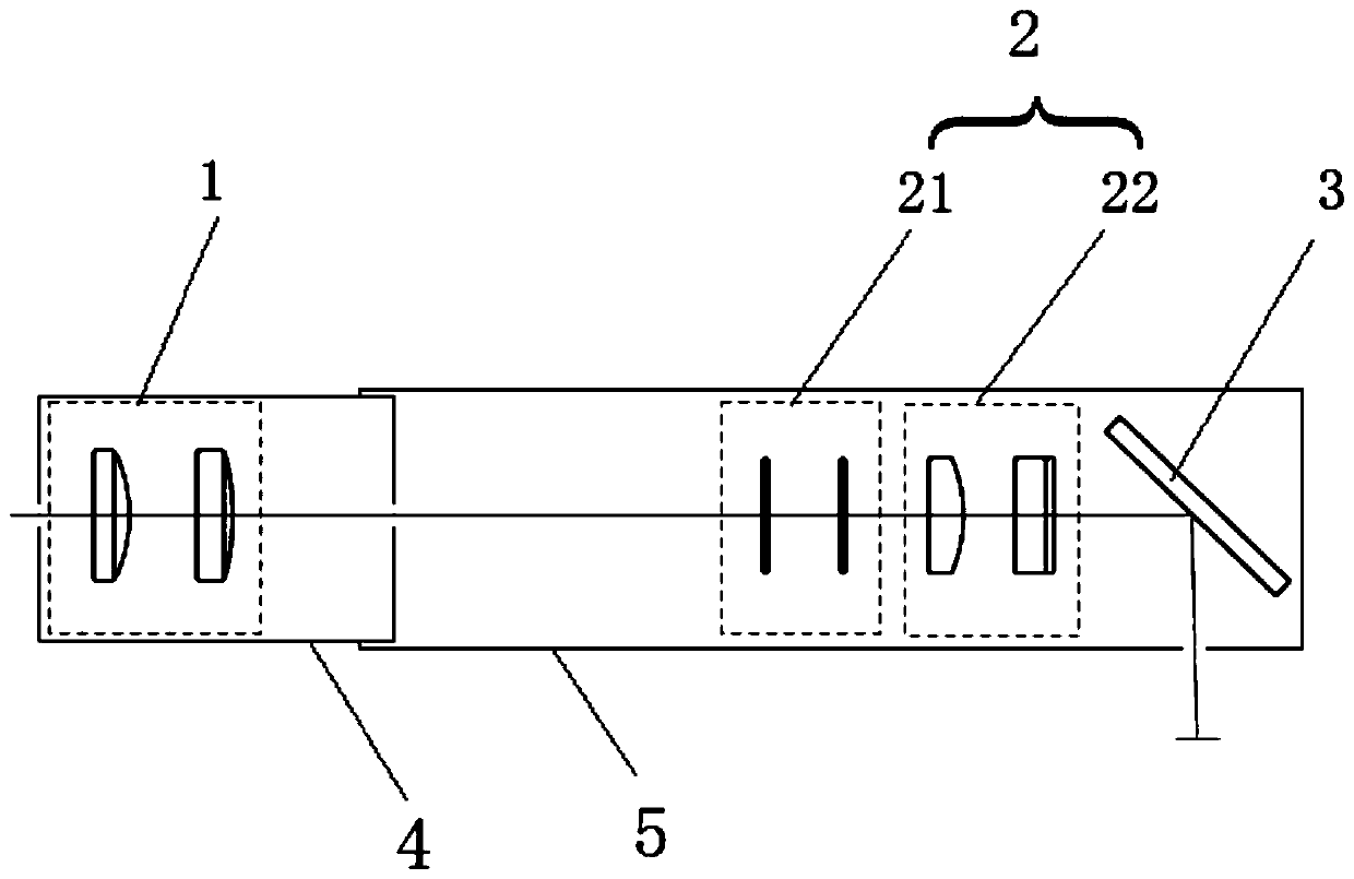 Long-working distance inner hole cladding optical system capable of outputting rectangular light spot