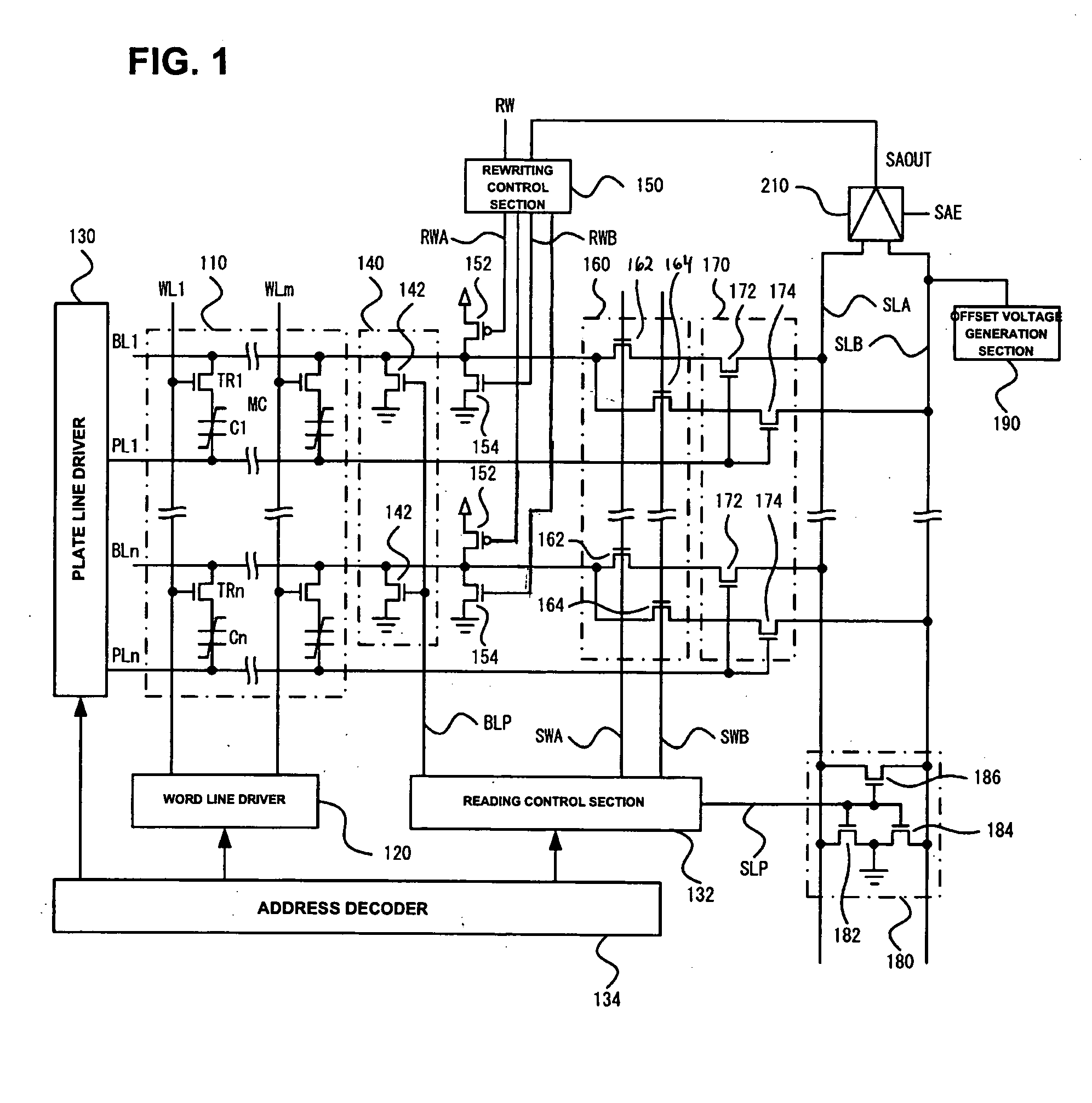 Ferroelectric memory device and electronic apparatus