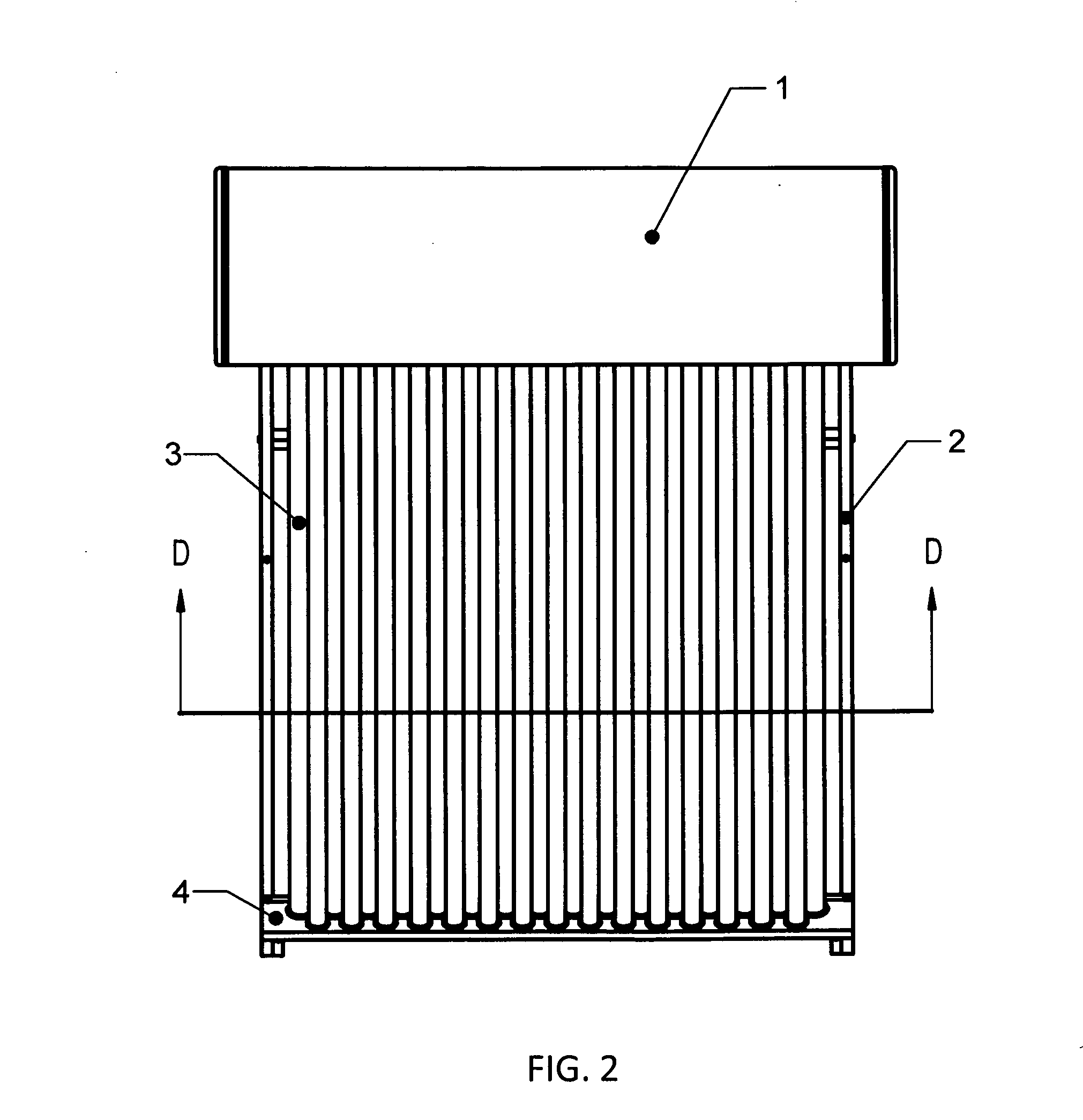 Solar water heating system with double-row vacuum tubes