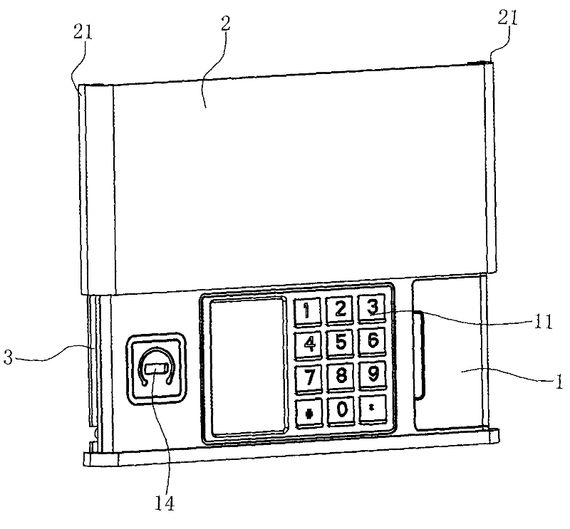 Sliding cover type safe panel