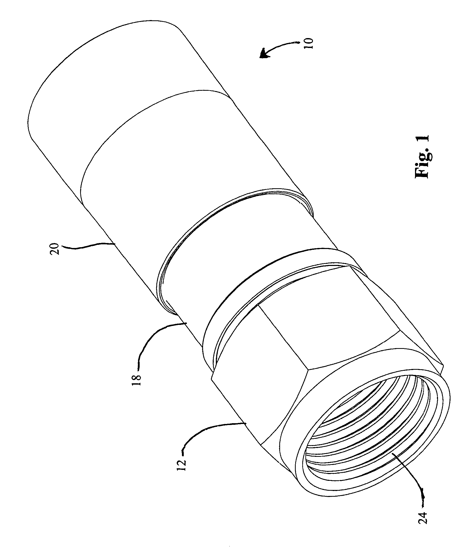 Coaxial cable compression connector