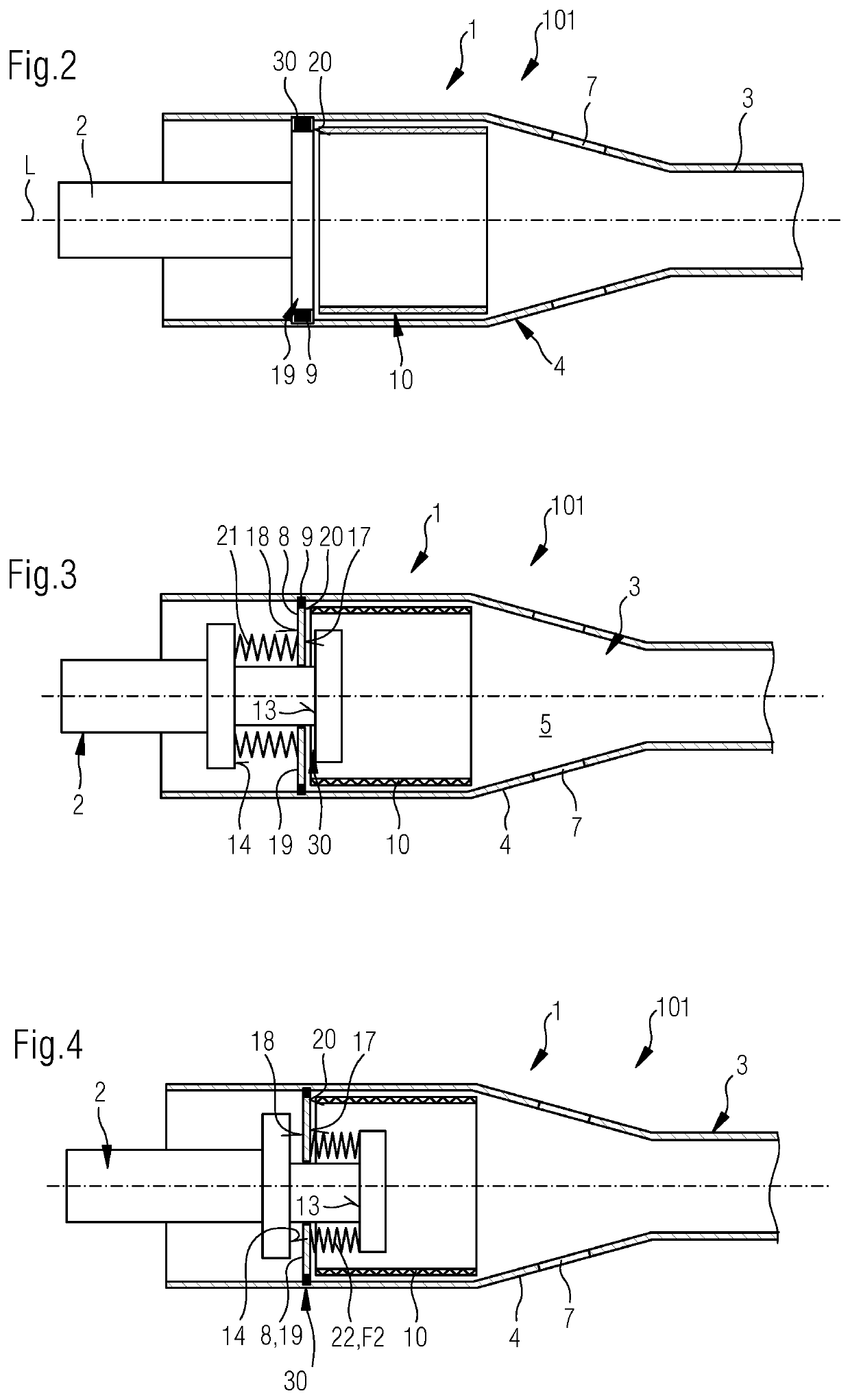 Traction-impact device and force transmission unit having such a traction-impact device