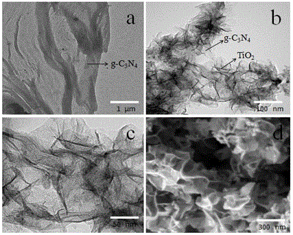 Method of construction for photoelectrochemical glucose oxidase sensor with graphite like g-C3N4-TiO2 nanosheet composite as enzymatic molecule immobilization scaffold