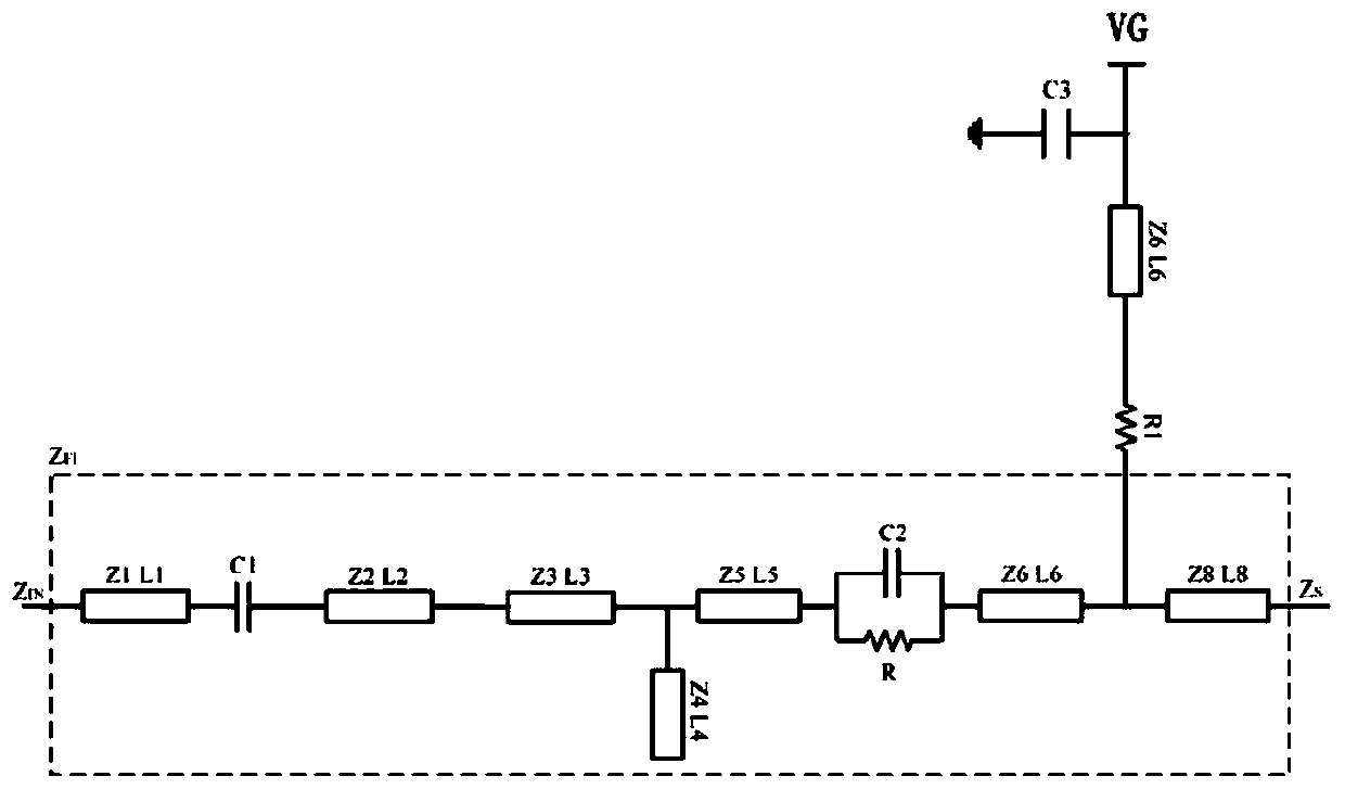 Broadband hybrid structure J-type power amplifier and design method