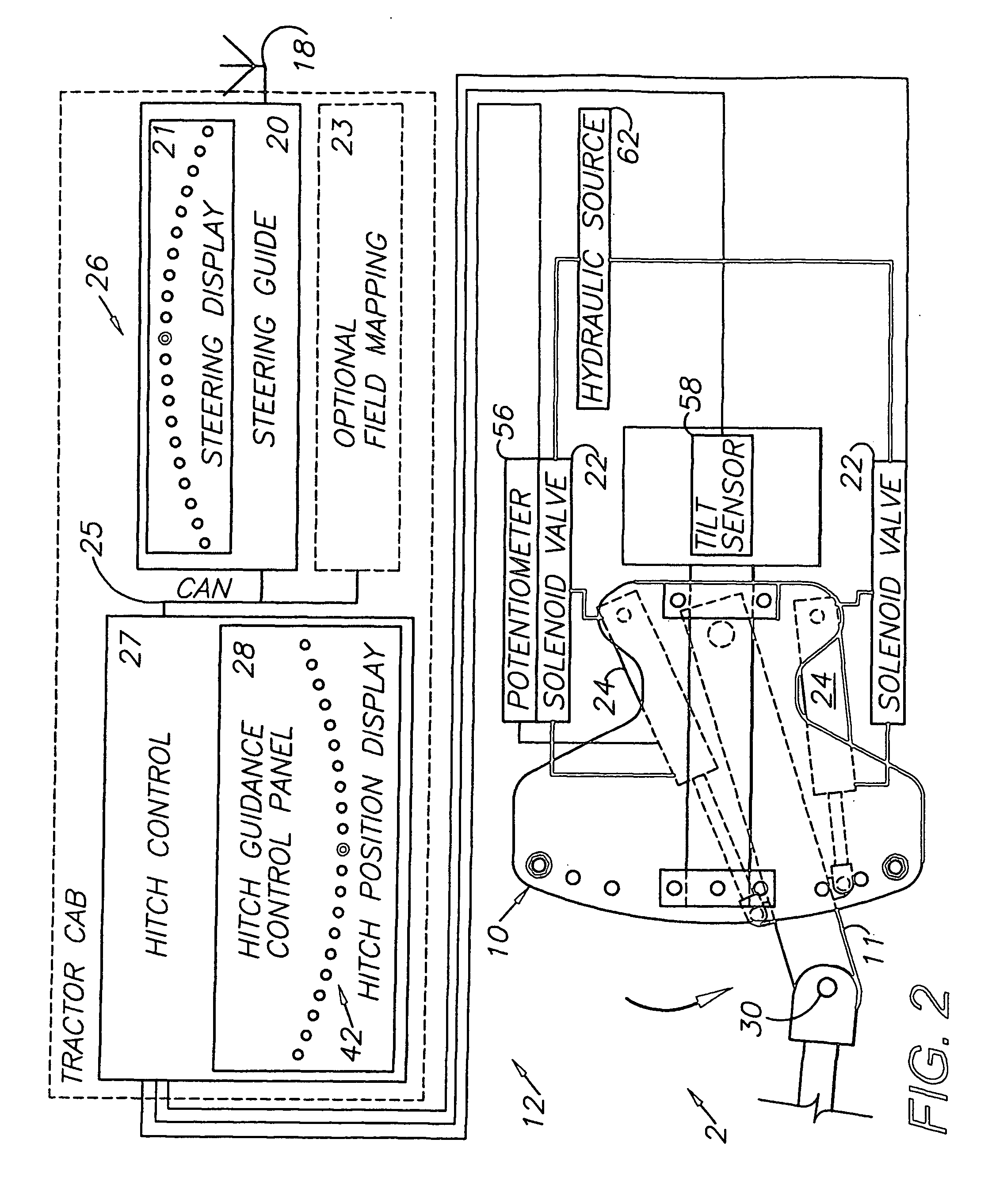 Articulated equipment position control system and method