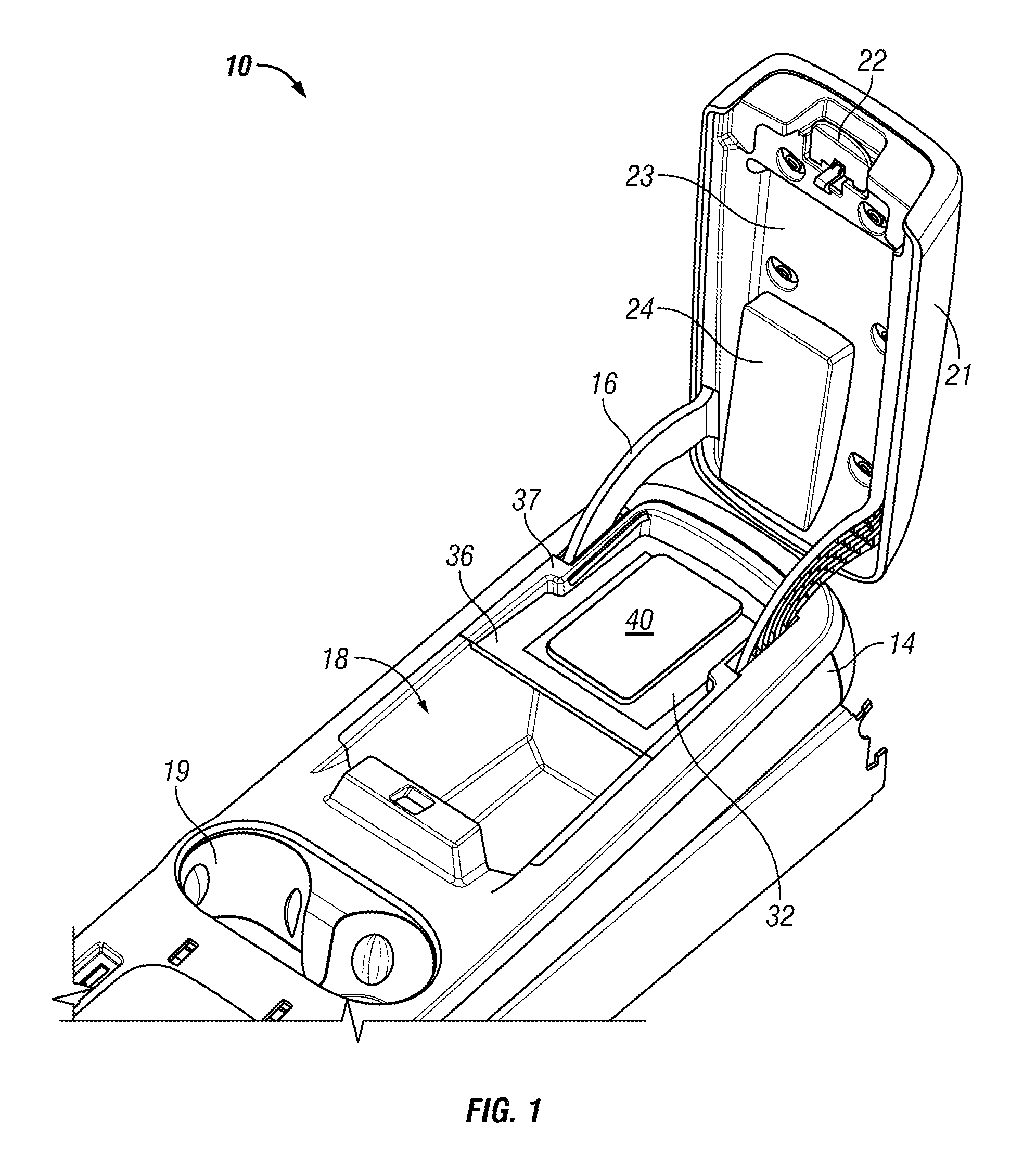 Wireless battery charging apparatus mounted in a vehicle designed to reduce electromagnetic interference
