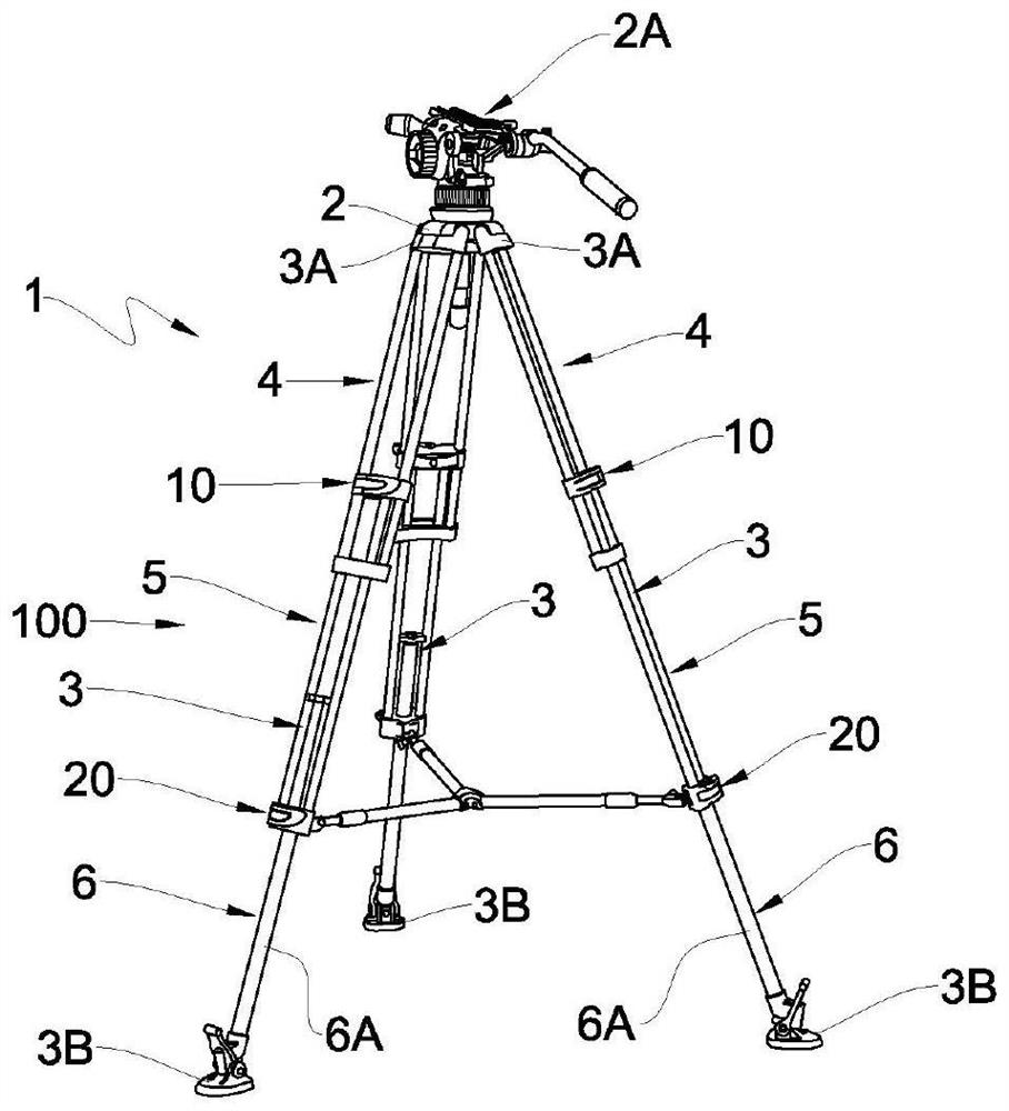 Tripod for video photographing equipment