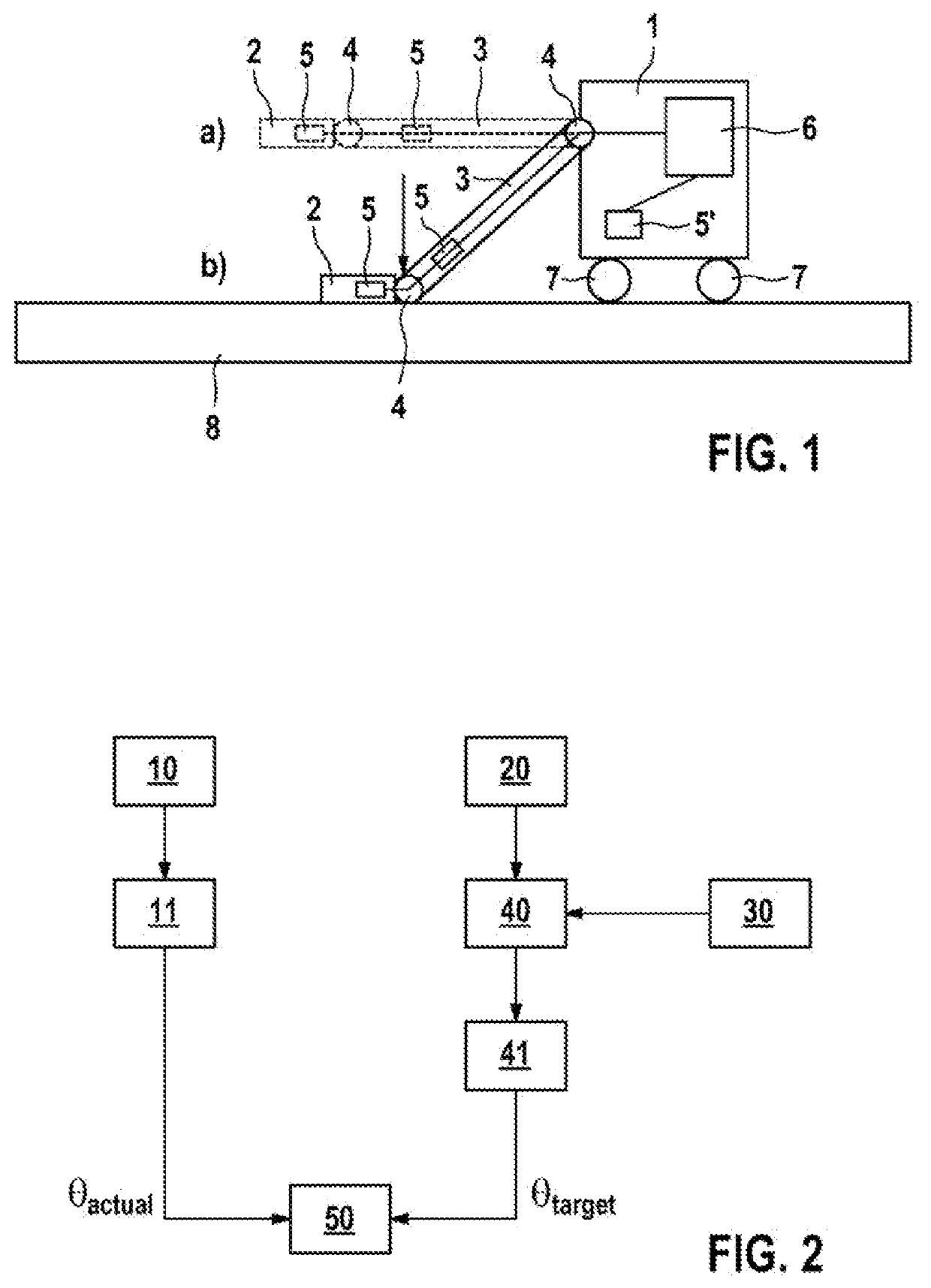 Method for putting down a tool of a construction machine