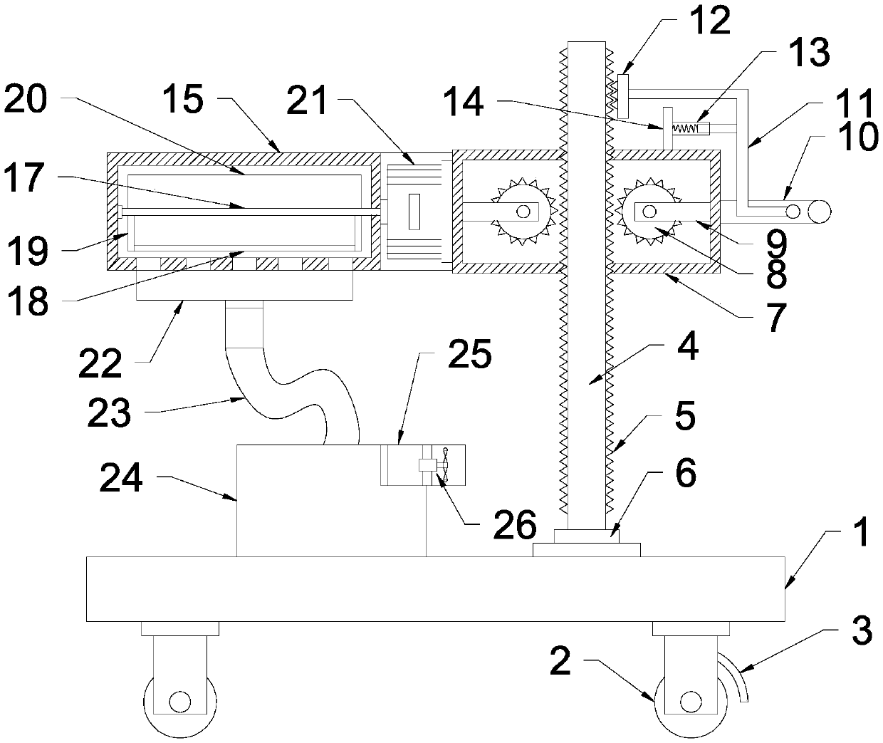 Hedge pruning device with collection function