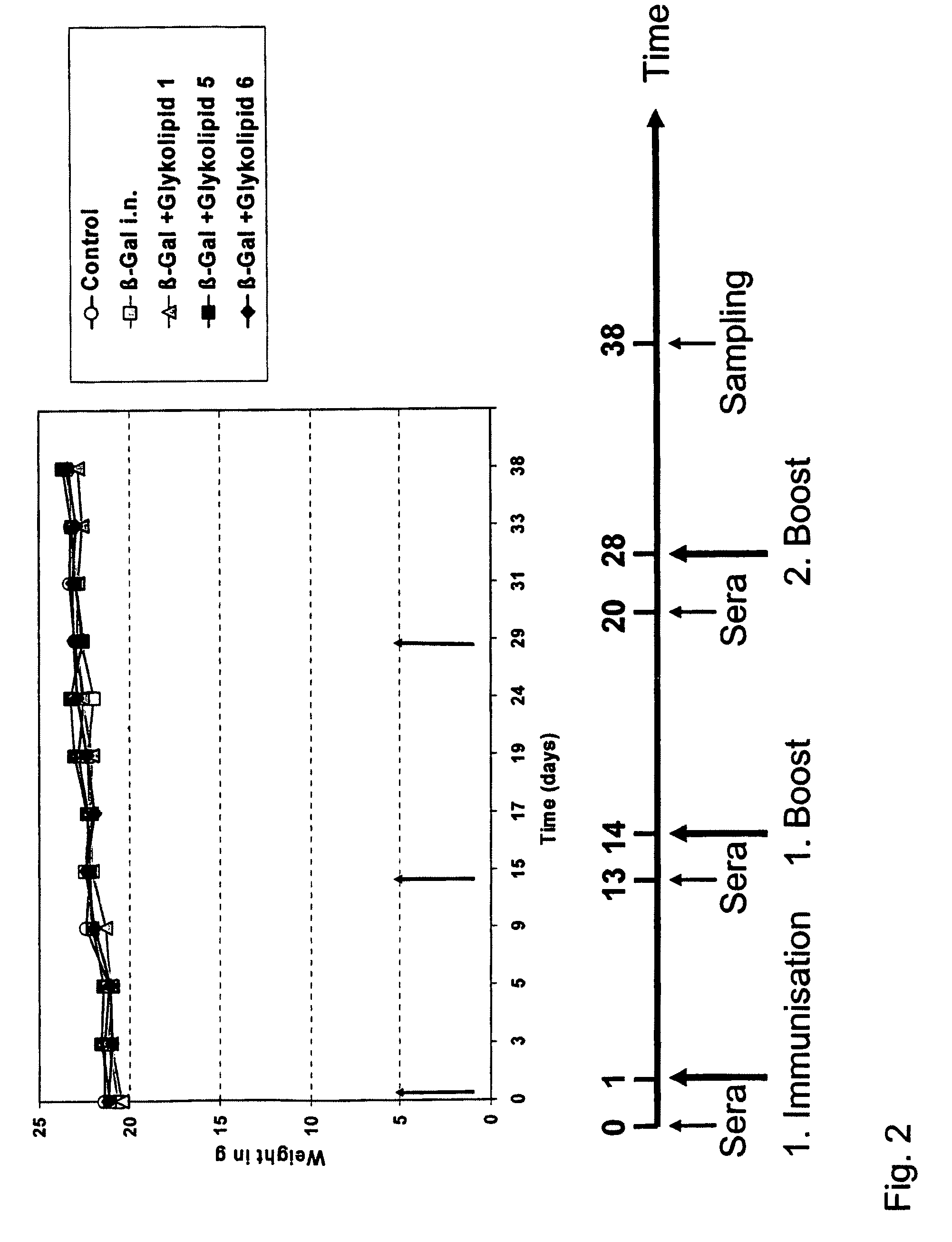 Use of glycolipids as adjuvants