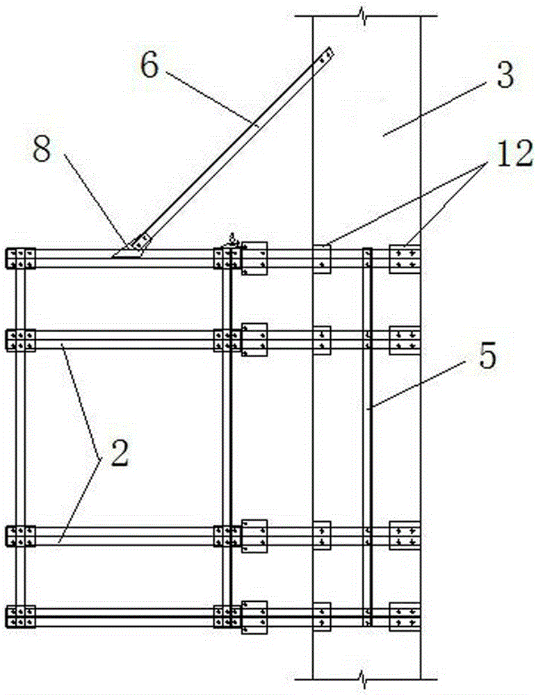 Tool type hanging stairs for deep foundation pit