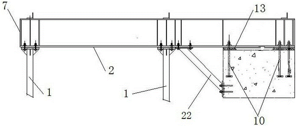 Tool type hanging stairs for deep foundation pit