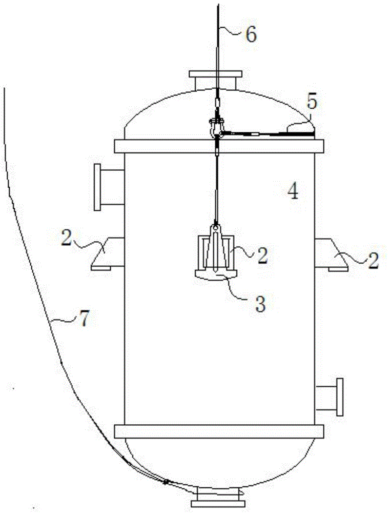 A method for quickly hoisting a suspended vertical container