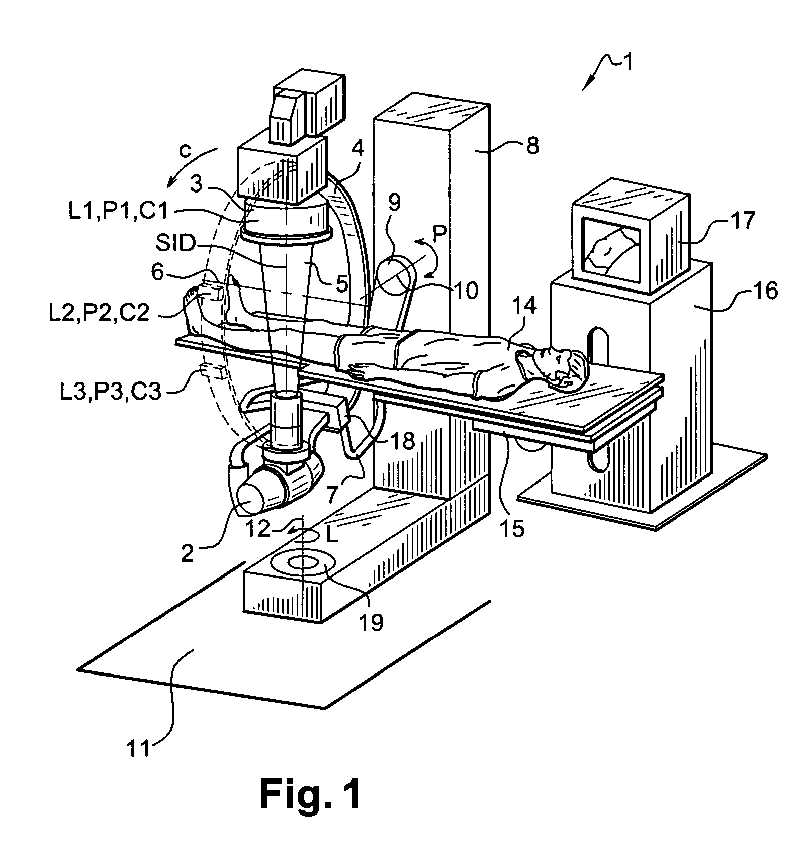 Method and apparatus for acquisition geometry of an imaging system
