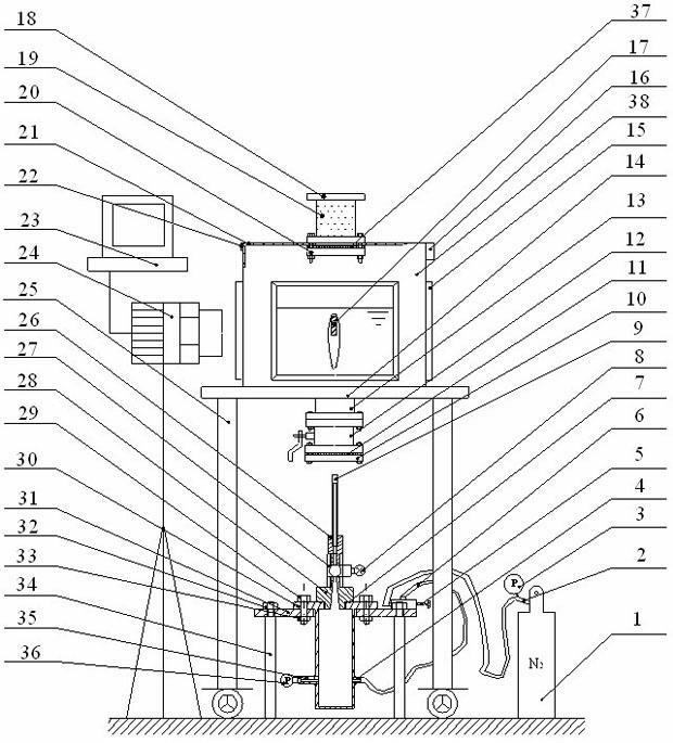 Launching device for water super cavity and high-speed object to access water