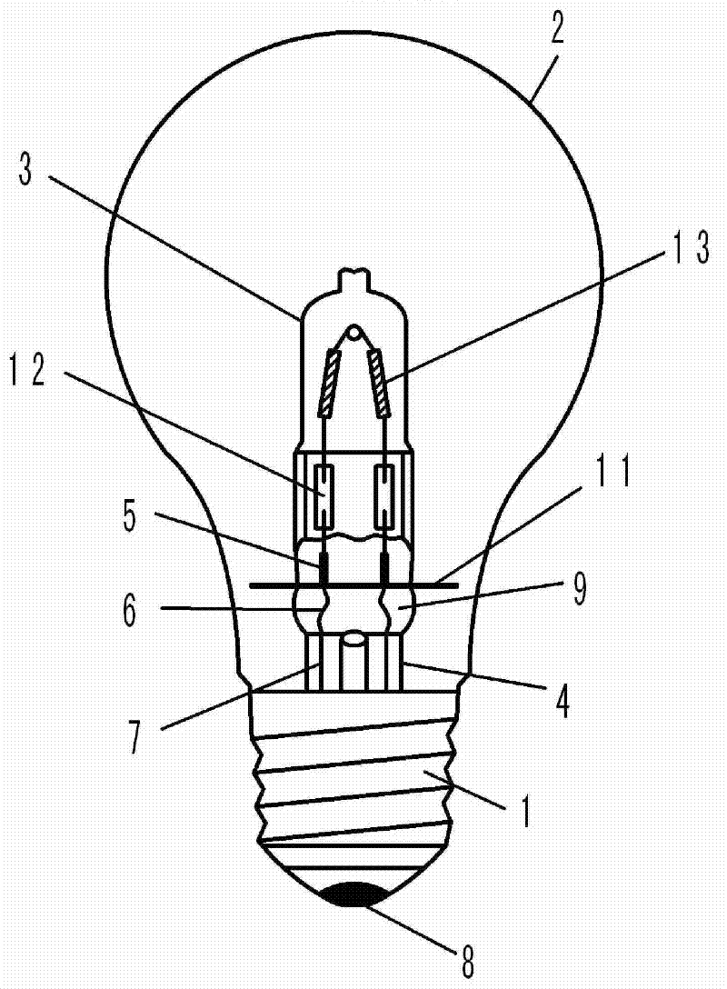 Halogen lamp and manufacturing method thereof