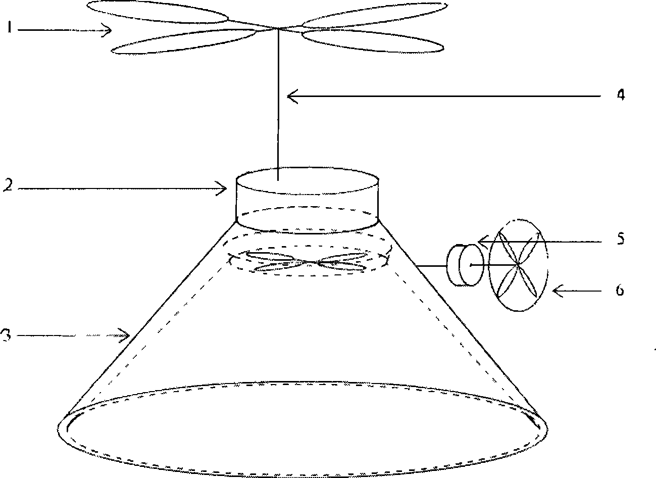 Parachute-type helicopter
