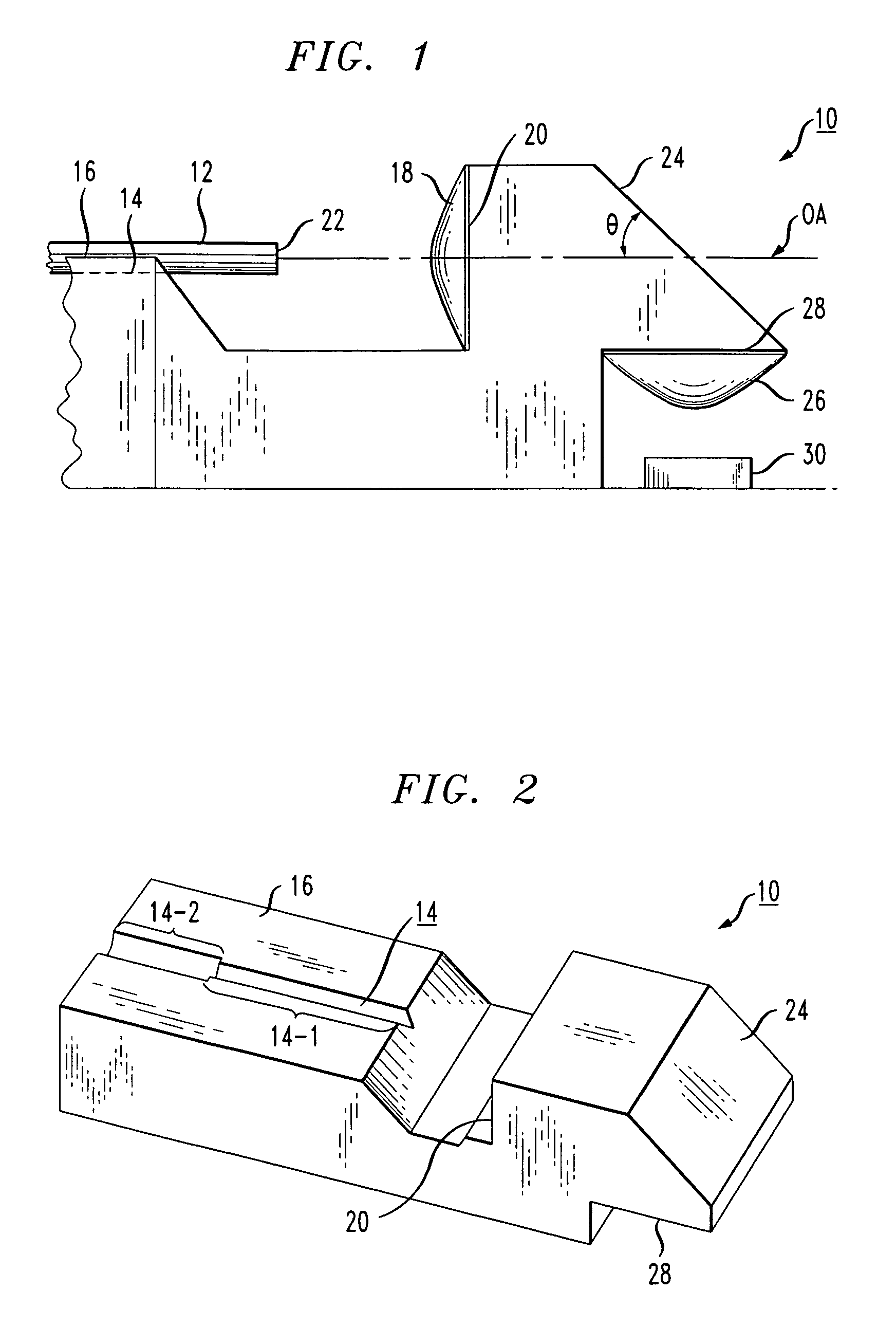 Dual-lensed unitary optical receiver assembly