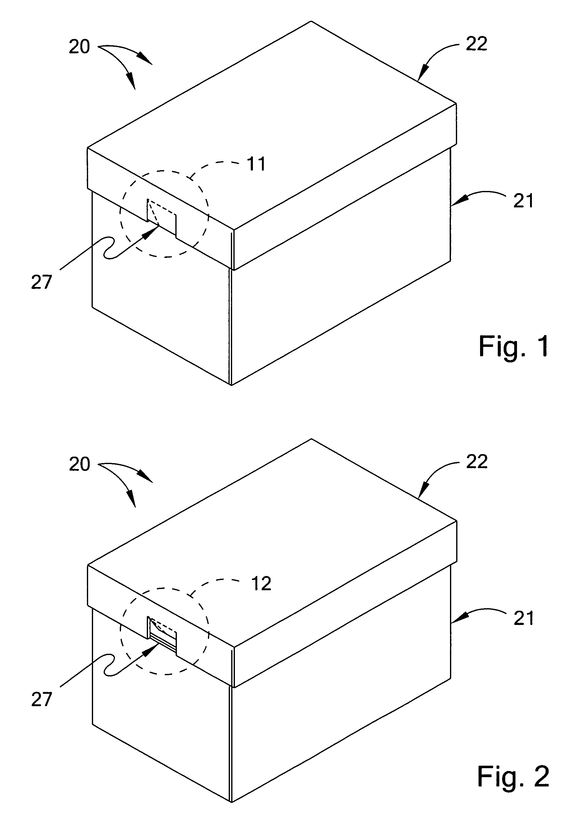 Folded corrugated container with reinforced quick-locking handles