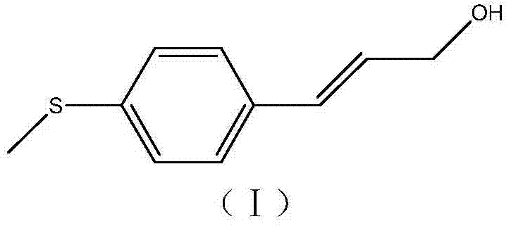 Simple synthetic method of trans-p-methylthiocinnamyl alcohol used for industrial production