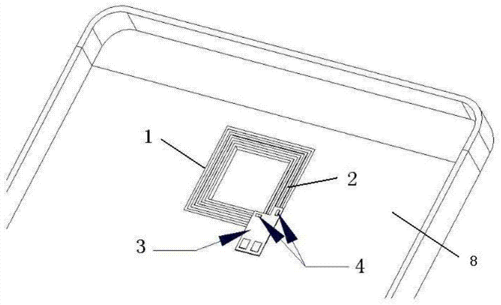 A kind of nfc antenna structure and manufacturing method thereof based on metal back shell