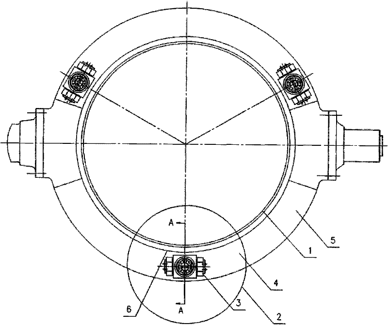 Operation method for water leakage repair of converter support ring